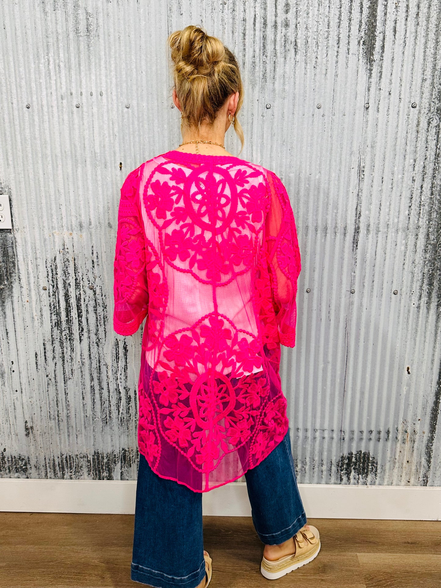 Lace Kimono w/ Front Tie