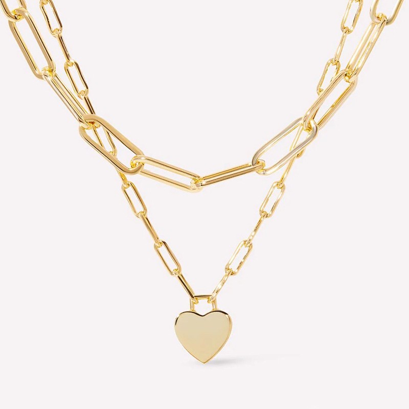 Tarnish Free Heart Layered Necklace