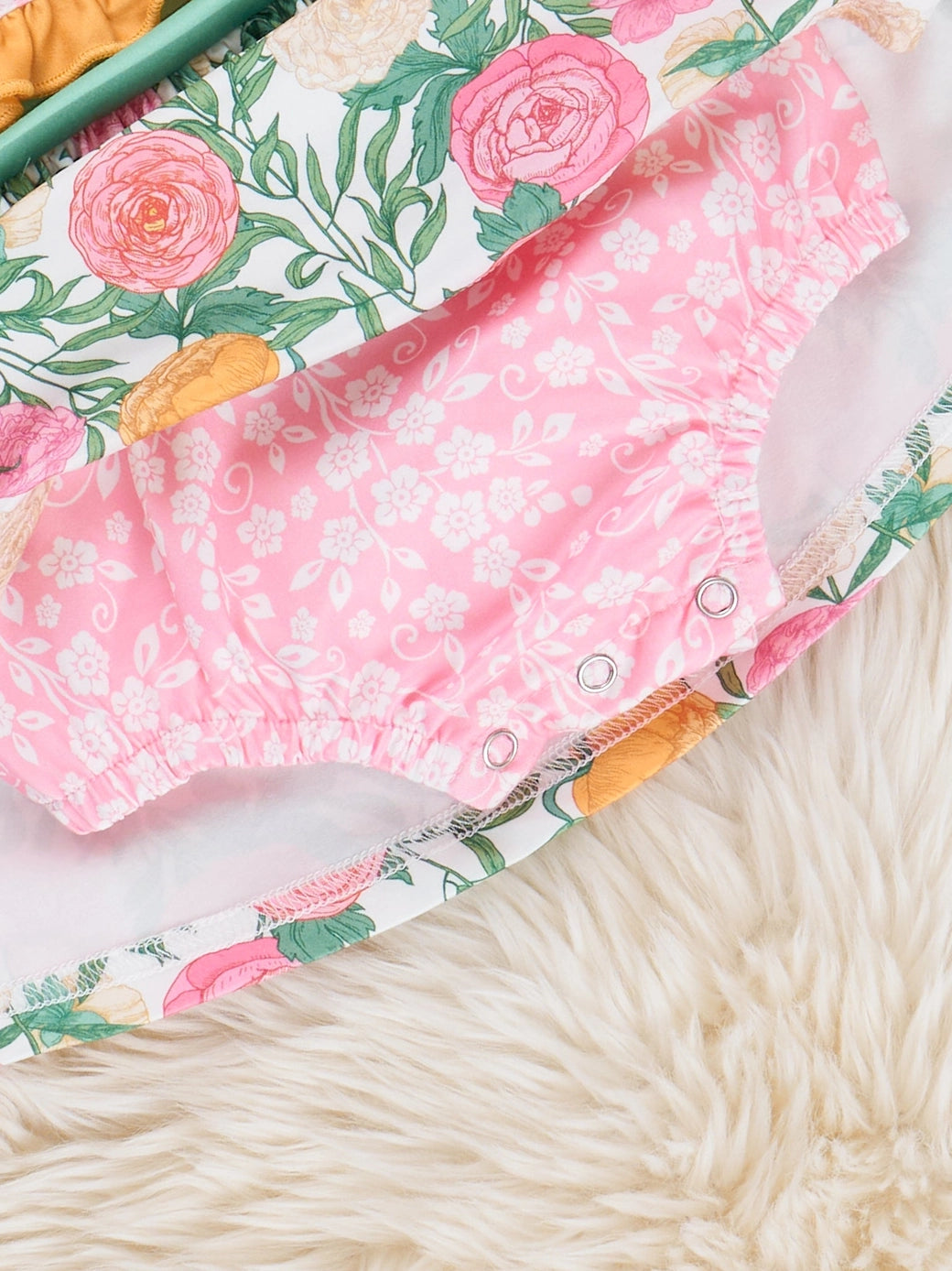 Floral Ruffle Bubble Romper
