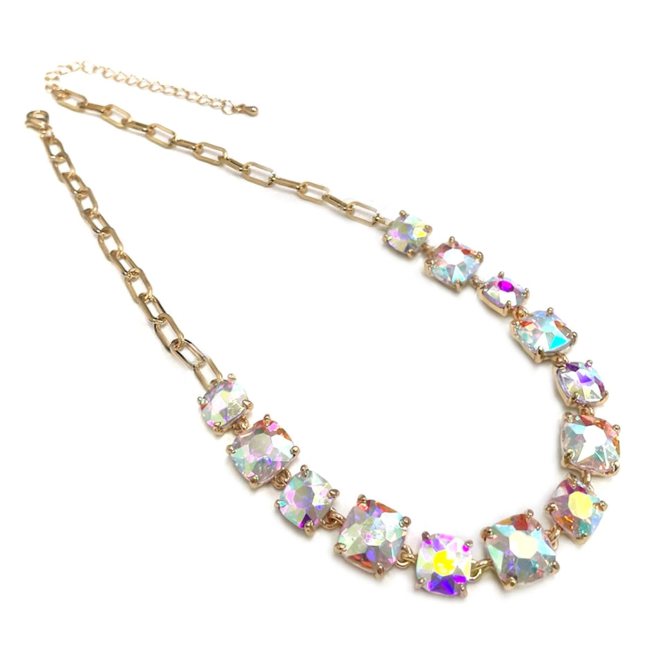 Crystal Glow Chain Necklace