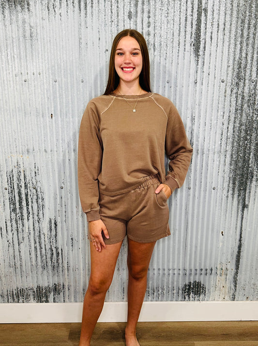 French Terry Lounge Set- Mocha