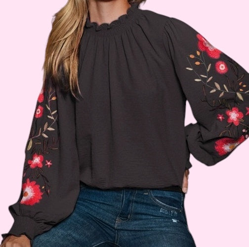 Textured Airflow Embroidered Top