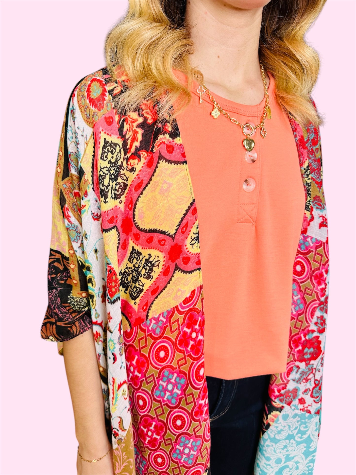 Summer Boho Patchwork Kimono