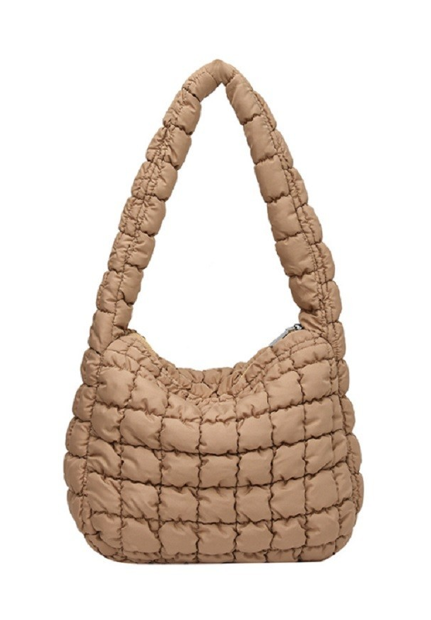 Puff Quilted Crossbody-Mocha