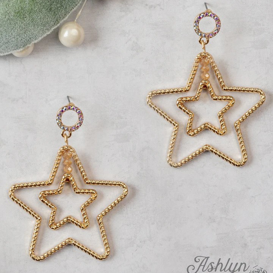 Star of the Show Gold Star Earrings