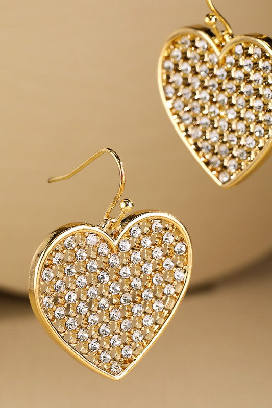 Heart Earrings- Gold