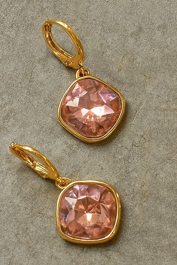 Pink Glow Drop Earrings
