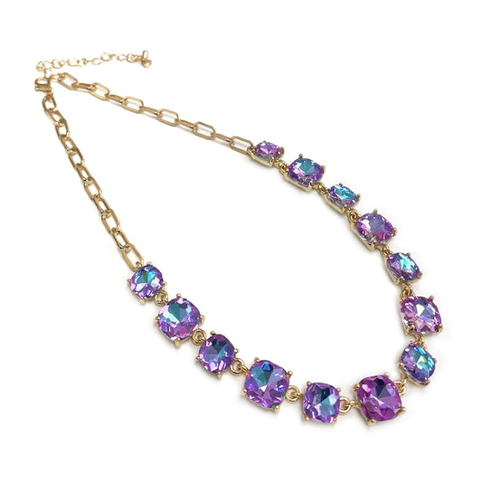 Amethyst Glow Crystal Necklace