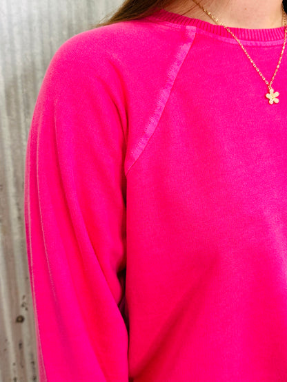 French Terry Lounge Set- Hot Pink
