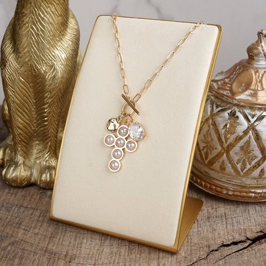Gold Cross Charm Necklace