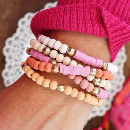 Pink 5 Bracelet Stack