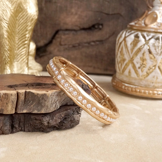 Pearl Bangle Bracelet