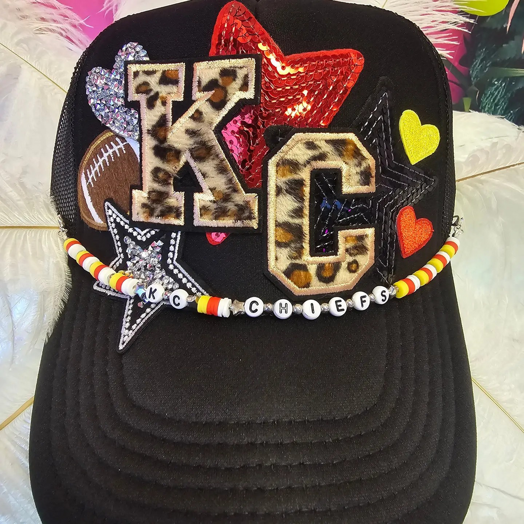 KC Chiefs Leopard Trucker Hat