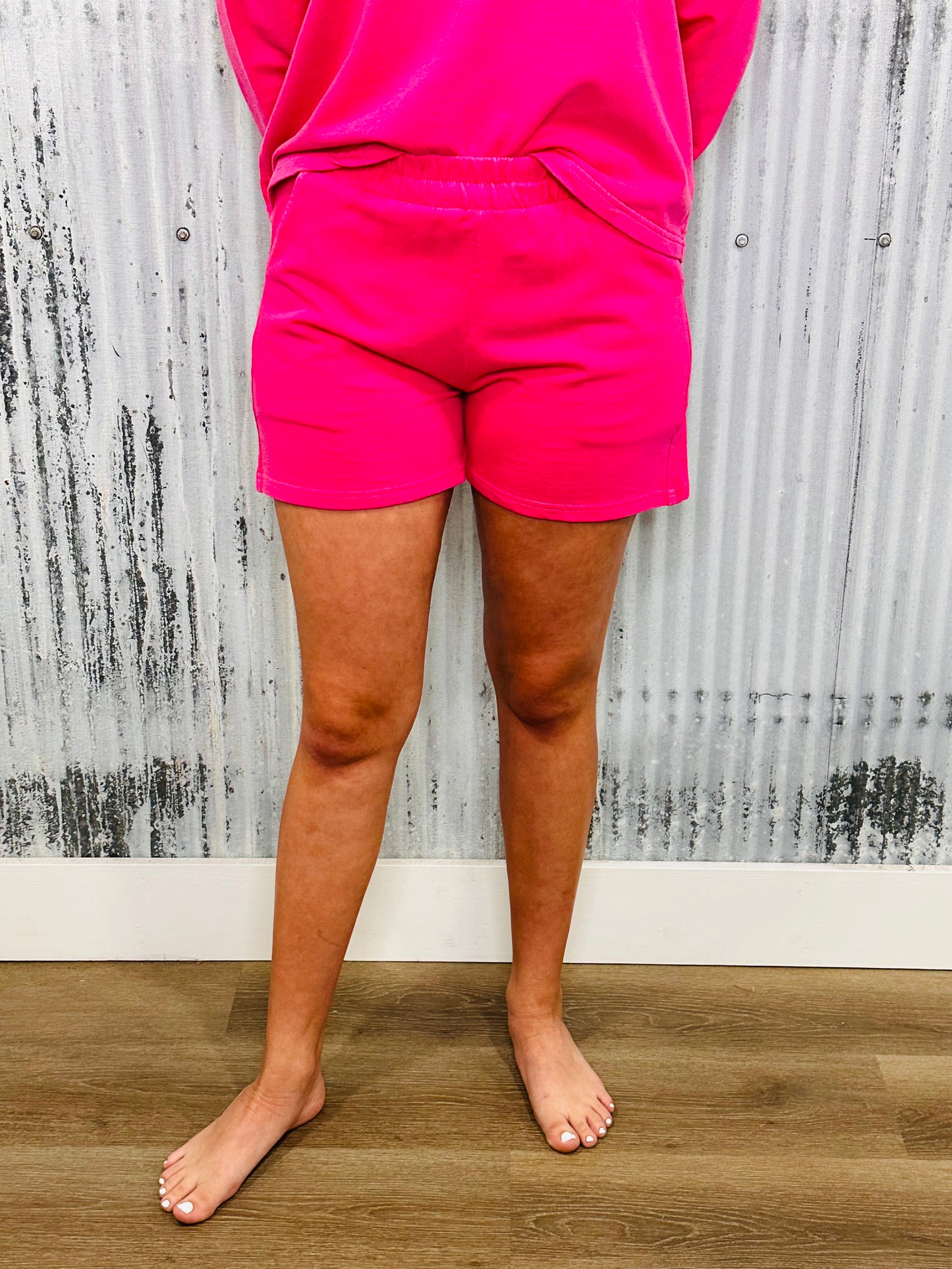 French Terry Lounge Set- Hot Pink