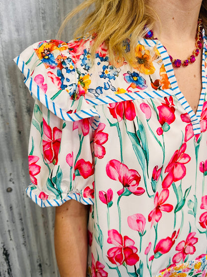 Garden Parade Floral Blouse
