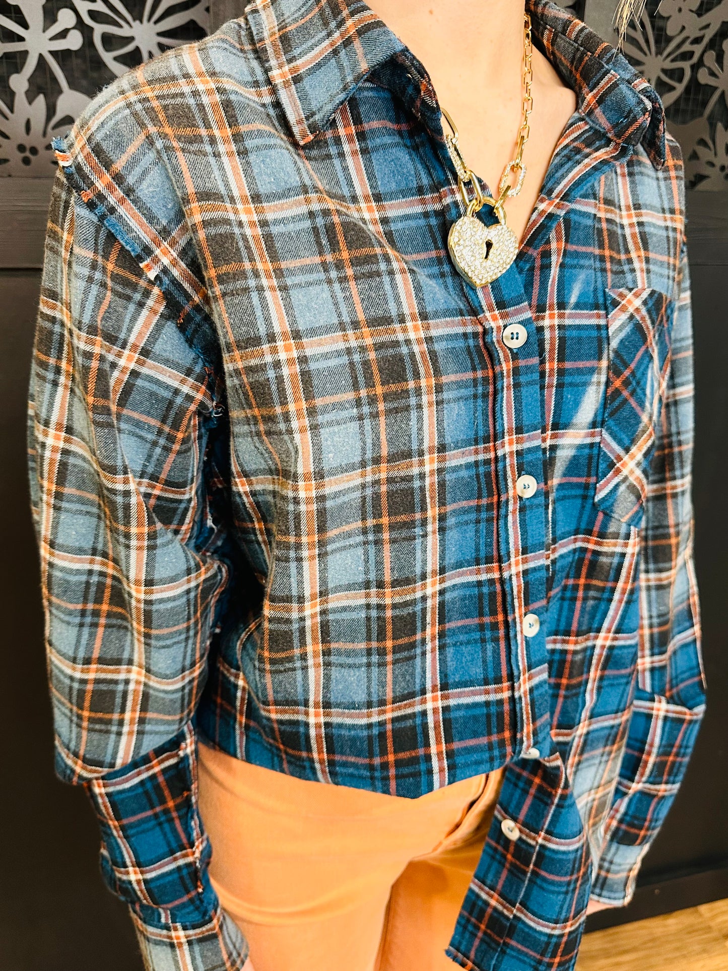 Vintage Plaid Bleached Shirt