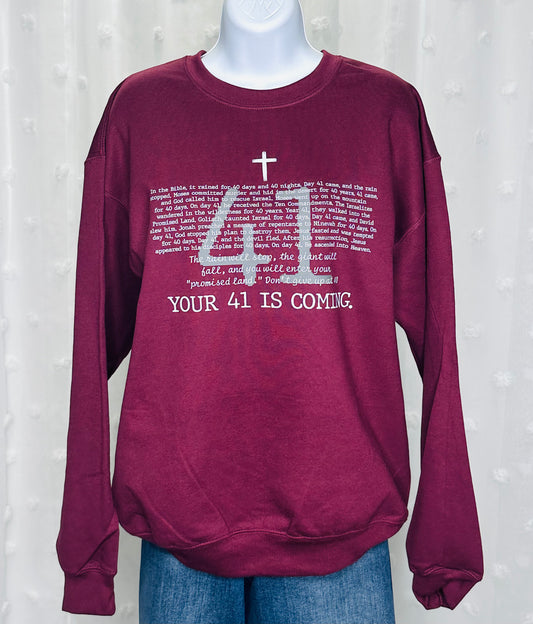 Your 41 Is Coming Sweatshirt