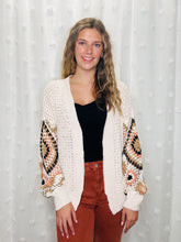 Load image into Gallery viewer, Puff Sleeve Crochet Cardigan
