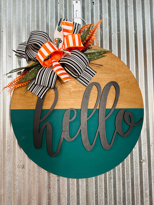 Hello Fall Truck Door Hanger- Pick Up Only