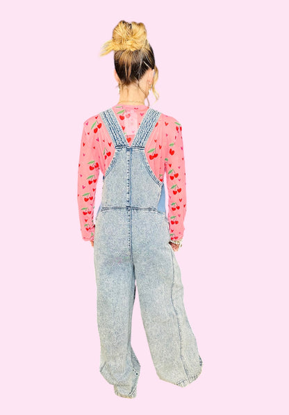 Mineral Washed Denim Jumpsuit