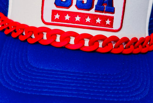 Red Link Hat Chain