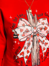 Load image into Gallery viewer, Love the Lord Valentine Bow Sweatshirt
