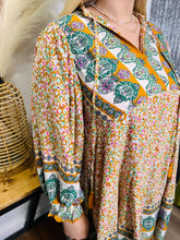 Load image into Gallery viewer, Border Print Tassel Dress- Honey
