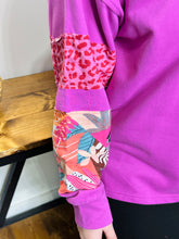 Load image into Gallery viewer, Mixed Print Terry Pullover

