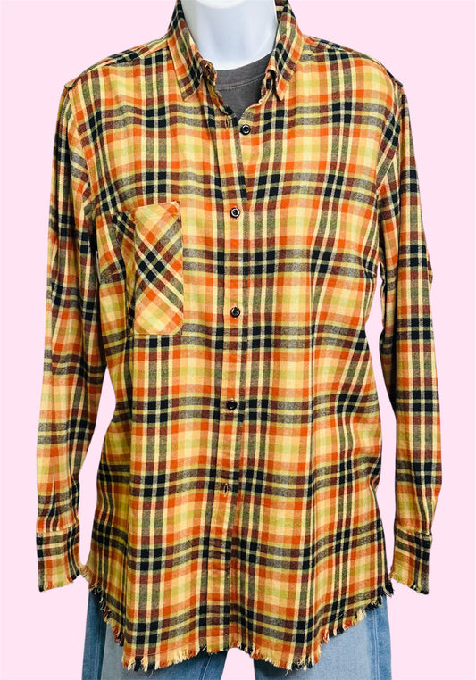 Fall Plaid Flannel Shirt