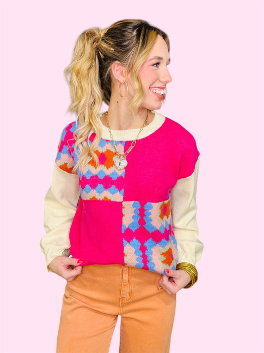 Groovy Granny Square Sweater