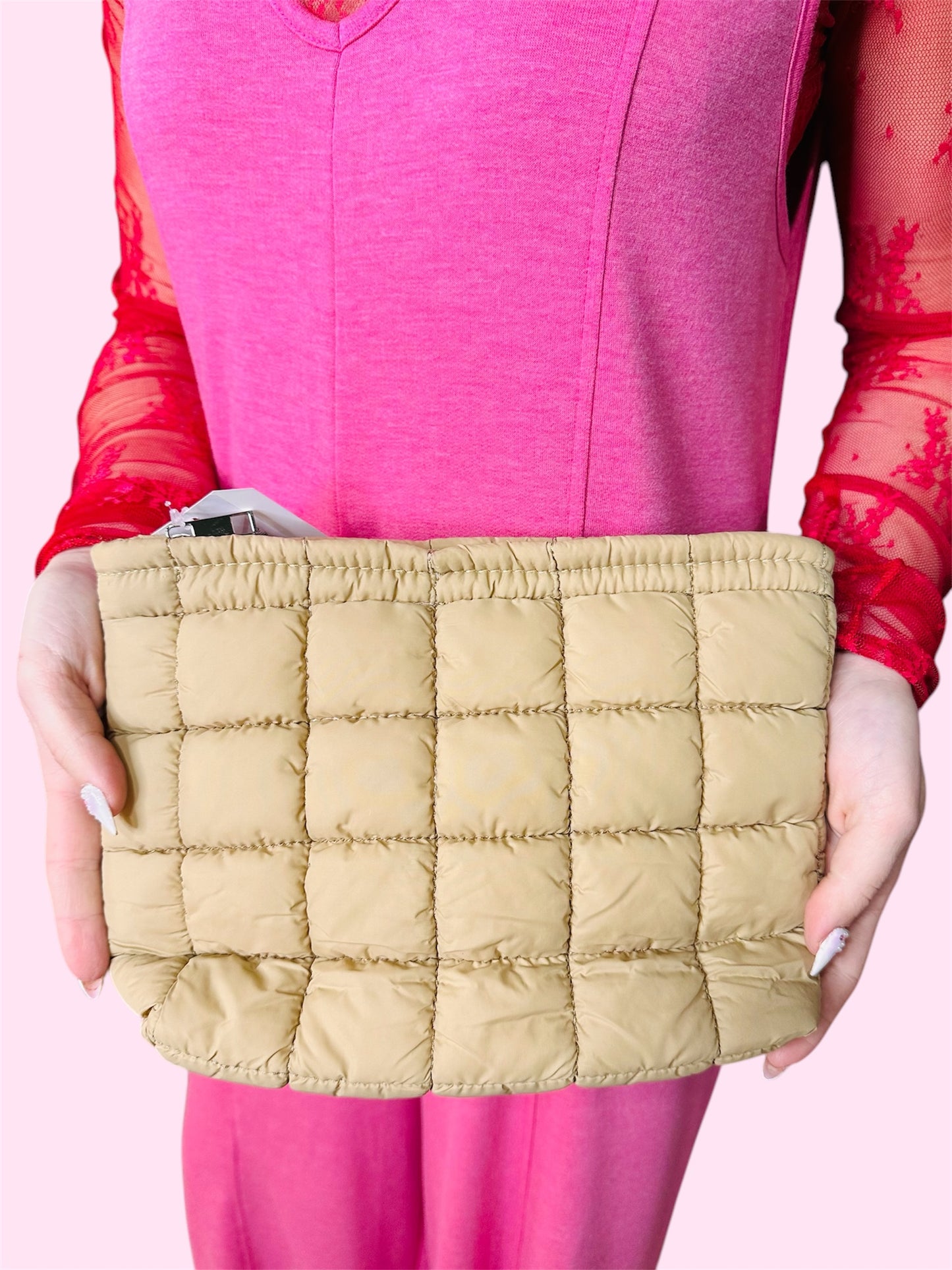 Quilted Puffy Cosmetic Bag