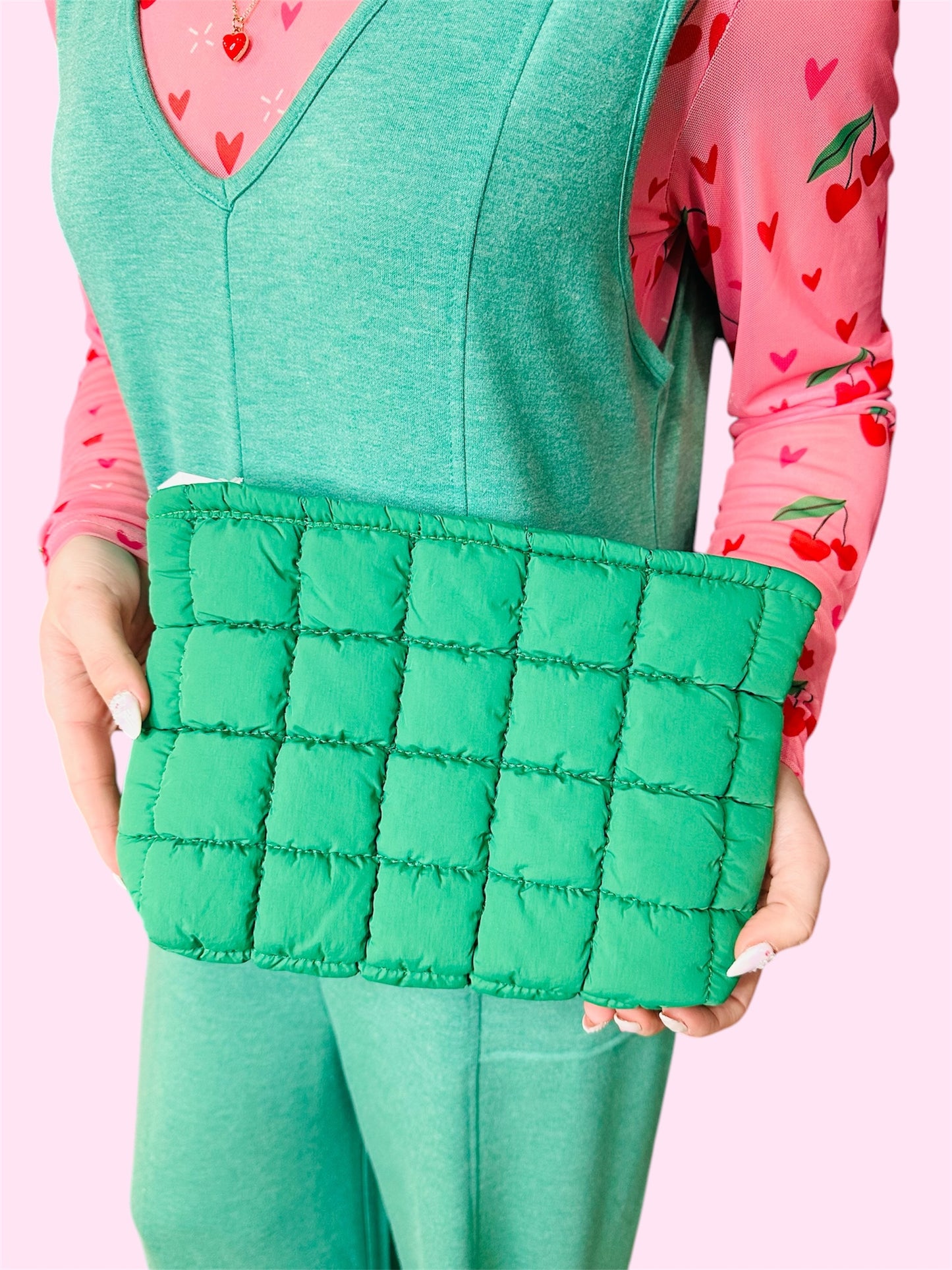 Quilted Puffy Cosmetic Bag