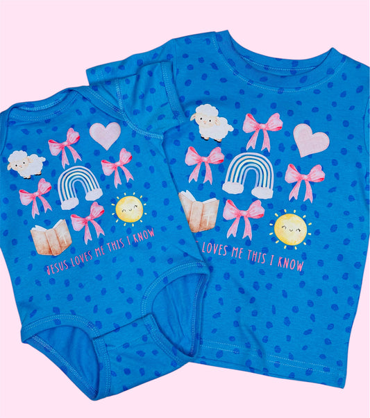 Girls Jesus Loves Me Graphic