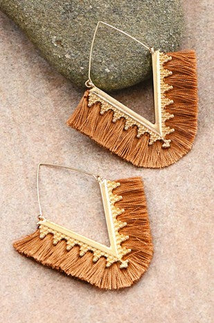 Chic Tassel Hoop Earrings