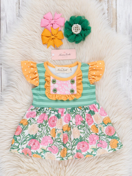 Floral Ruffle Bubble Romper