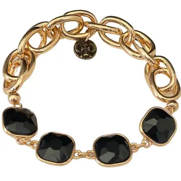 Black Rhinestone Stretch Bracelet