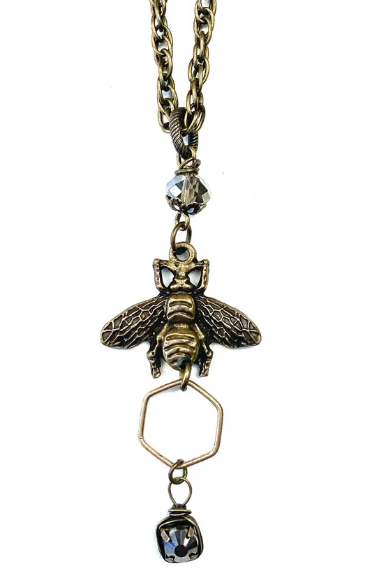 Metal Bee Pendant Necklace