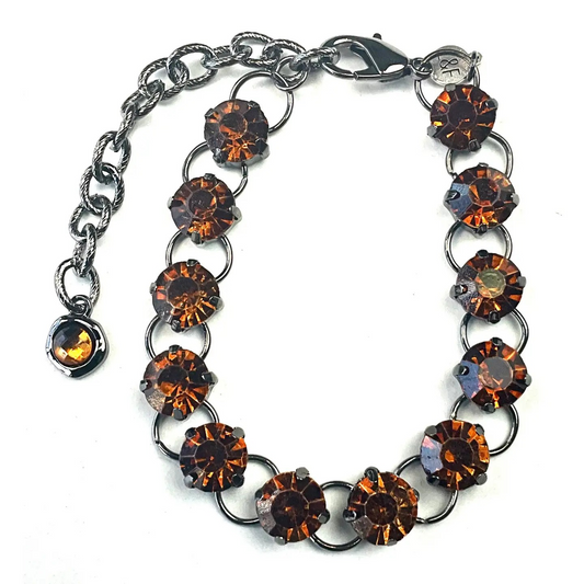 Smoked Topaz Rhinestone Bracelet