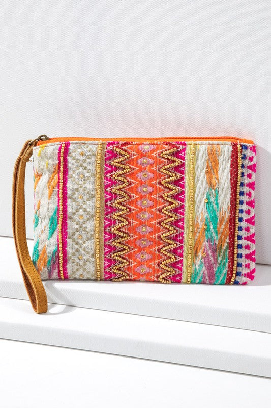 Ethnic Pattern Wristlet-Harper