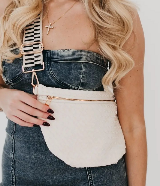 Westlyn Woven Bum Bag-Cream