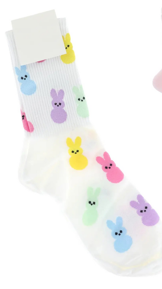 Easter Bunny Knit Crew Socks