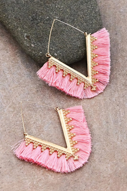 Chic Tassel Hoop Earrings