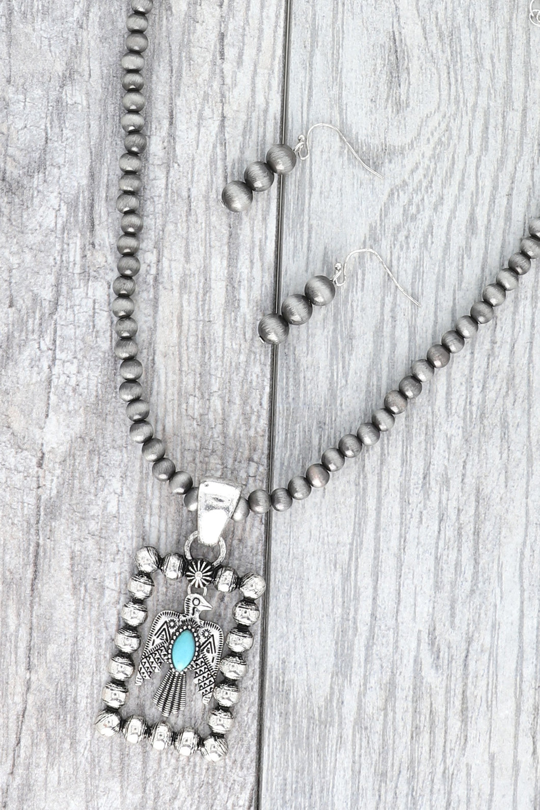 Navajo Pearl Thunderbird Necklace Set