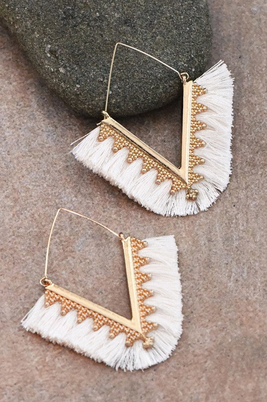 Chic Tassel Hoop Earrings