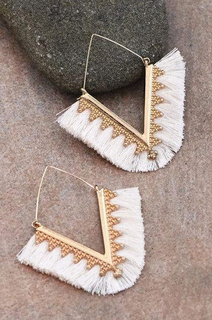 Chic Tassel Hoop Earrings