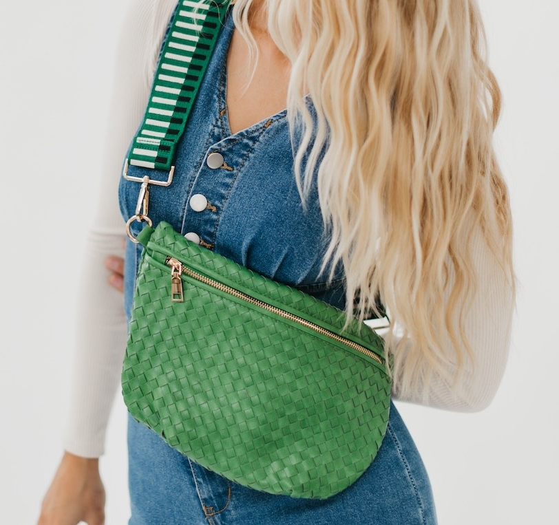 Westlyn Woven Bum Bag-Emerald